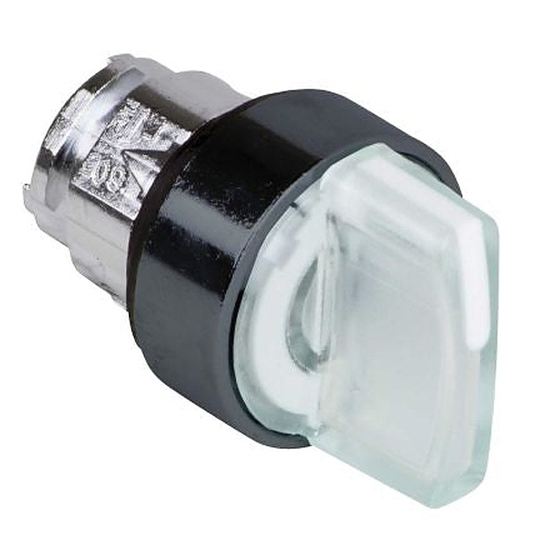 Schneider Electric Harmony Series 3 Position Illuminated Selector Switch Head, 22 mm Cutout, White Handle, IP69, IP66,