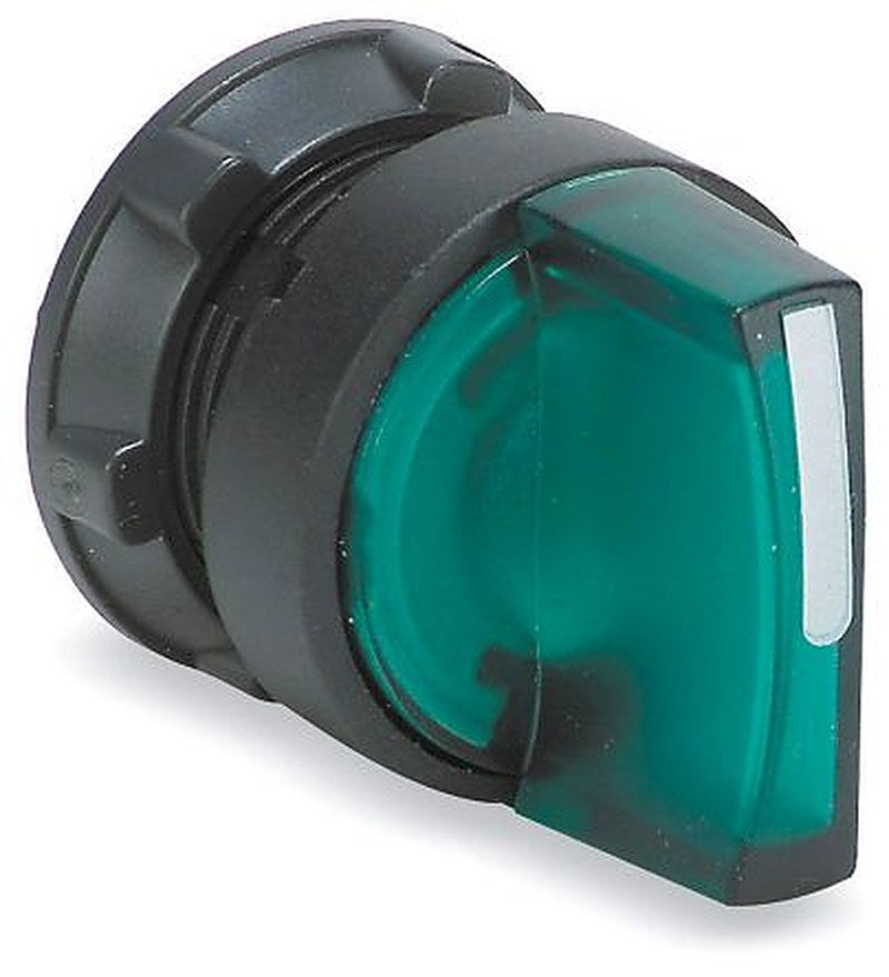 Schneider Electric Harmony Series 3 Position Illuminated Selector Switch Head, 22 mm Cutout, Green Handle, IP65