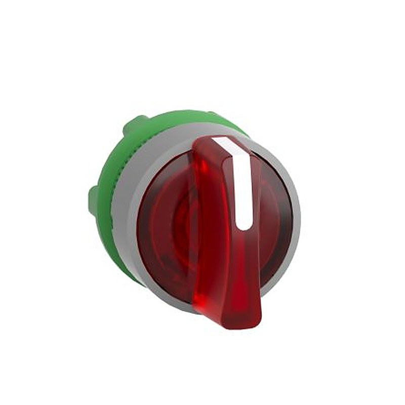 Schneider Electric Harmony Series 3 Position Illuminated Selector Switch Head, 22 mm Cutout, Red Handle, IP67