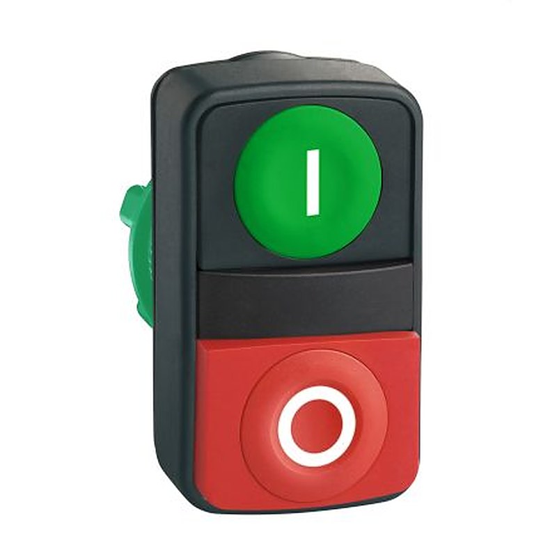 Schneider Electric Harmony Series Red, Green Spring Return Push Button Head, 22 mm Cutout, IP67, IP69K