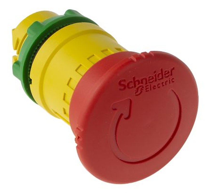 Schneider Electric Harmony Series Twist Release Emergency Stop Push Button, Panel Mount, 22 mm Cutout, IP69K, IP67, IP66
