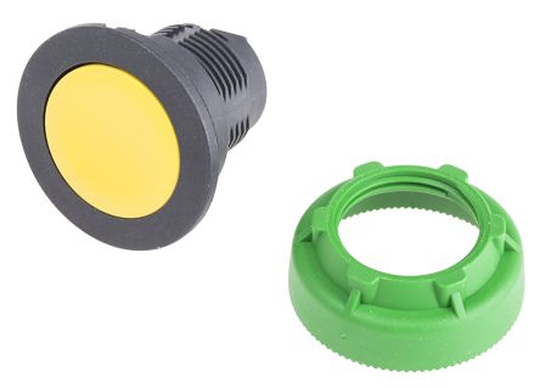 Schneider Electric Harmony XB5 Series Yellow Momentary Push Button Head, 30 mm Cutout, IP69K, IP67, IP66