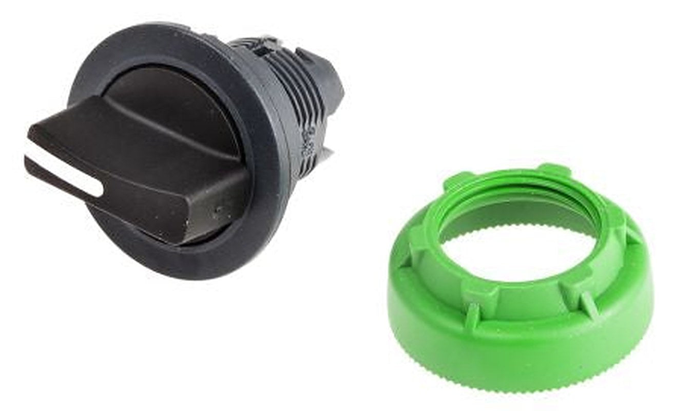 Schneider Electric Harmony XB5 Series 3 Position Selector Switch Head, 30 mm Cutout, Black Handle, IP66, IP67, IP69K