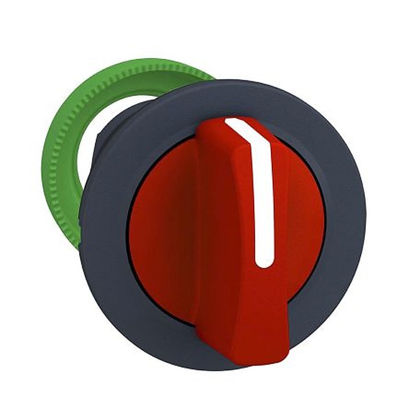 Schneider Electric Harmony XB5 Series 3 Position Selector Switch Head, 30 mm Cutout, Red Handle, IP69K, IP67, IP66