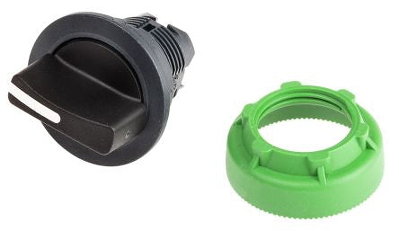Schneider Electric Harmony XB5 Series 3 Position Selector Switch Head, 30 mm Cutout, Black Handle, IP67, IP69K, IP66
