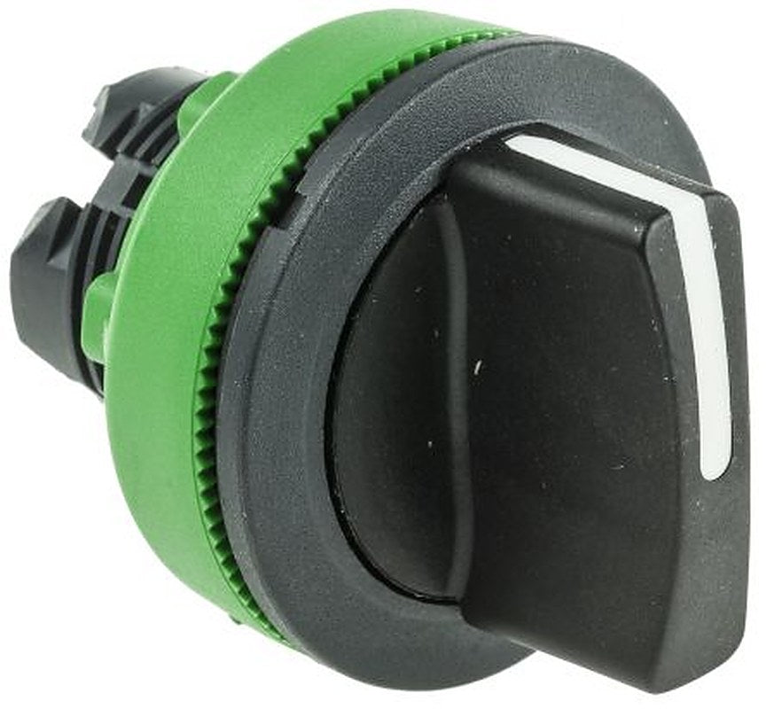 Schneider Electric Harmony XB5 Series 3 Position Selector Switch Head, 30 mm Cutout, Black Handle, IP67, IP66, IP69K