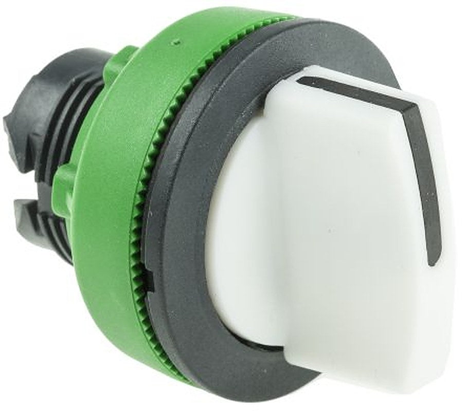 Schneider Electric Harmony XB5 Series 3 Position Selector Switch Head, 30 mm Cutout, White Handle, IP69K, IP67, IP66
