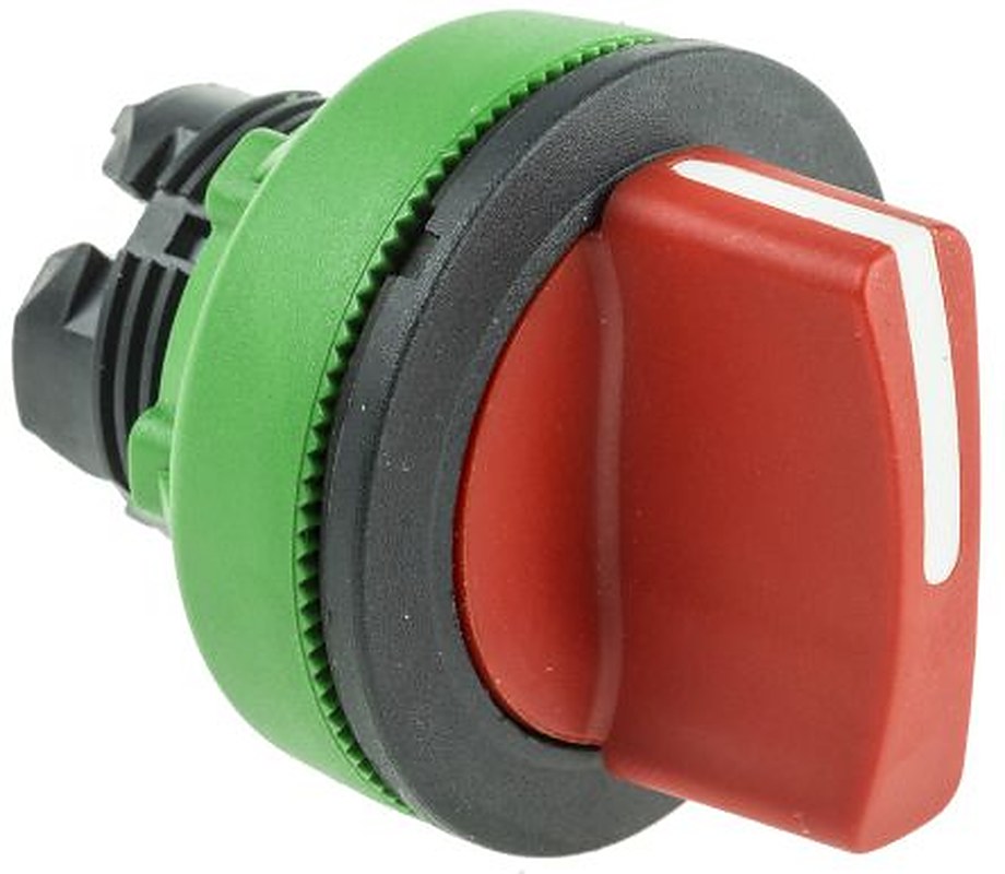 Schneider Electric Harmony XB5 Series 3 Position Selector Switch Head, 30 mm Cutout, Red Handle, IP66, IP67, IP69K