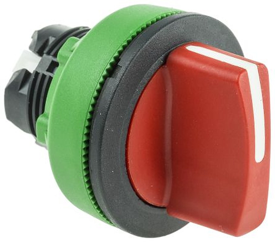 Schneider Electric Harmony XB5 Series 3 Position Selector Switch Head, 30 mm Cutout, Red Handle, IP66, IP69K, IP67