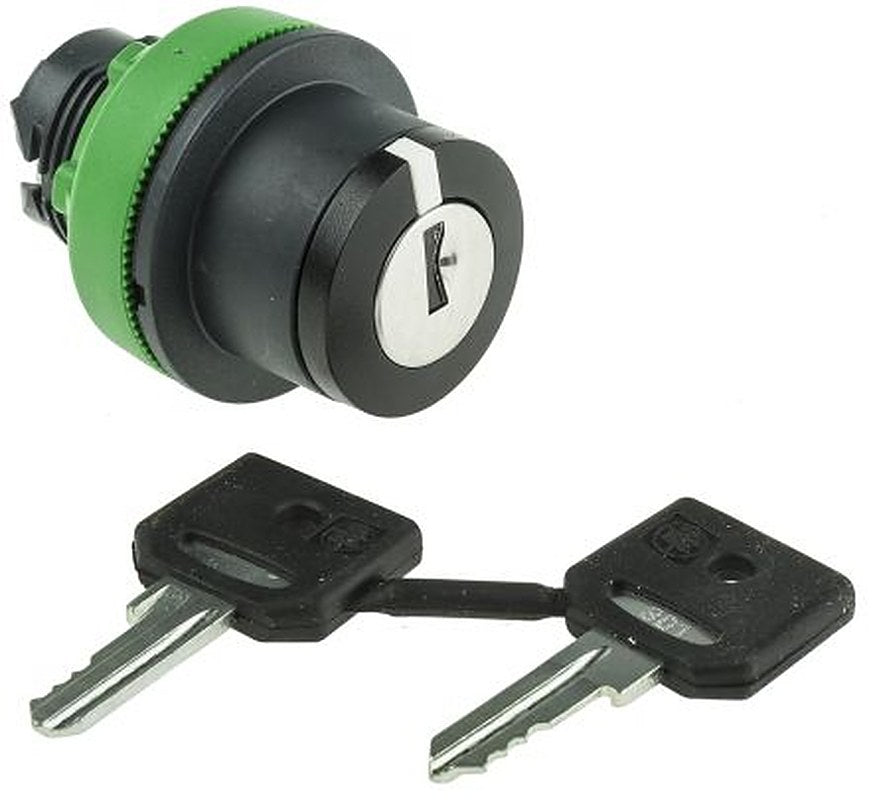 Schneider Electric Harmony XB5 3-position Key Switch Head, Latching, 30 mm Cutout