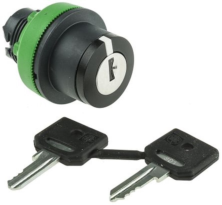 Schneider Electric Harmony XB5 3-position Key Switch Head, Spring Return, 30 mm Cutout