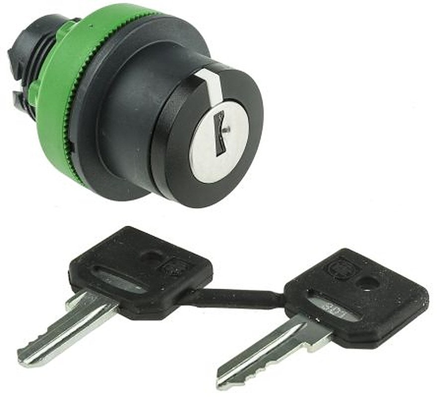 Schneider Electric Harmony XB5 3-position Key Switch Head, Latching, 30 mm Cutout