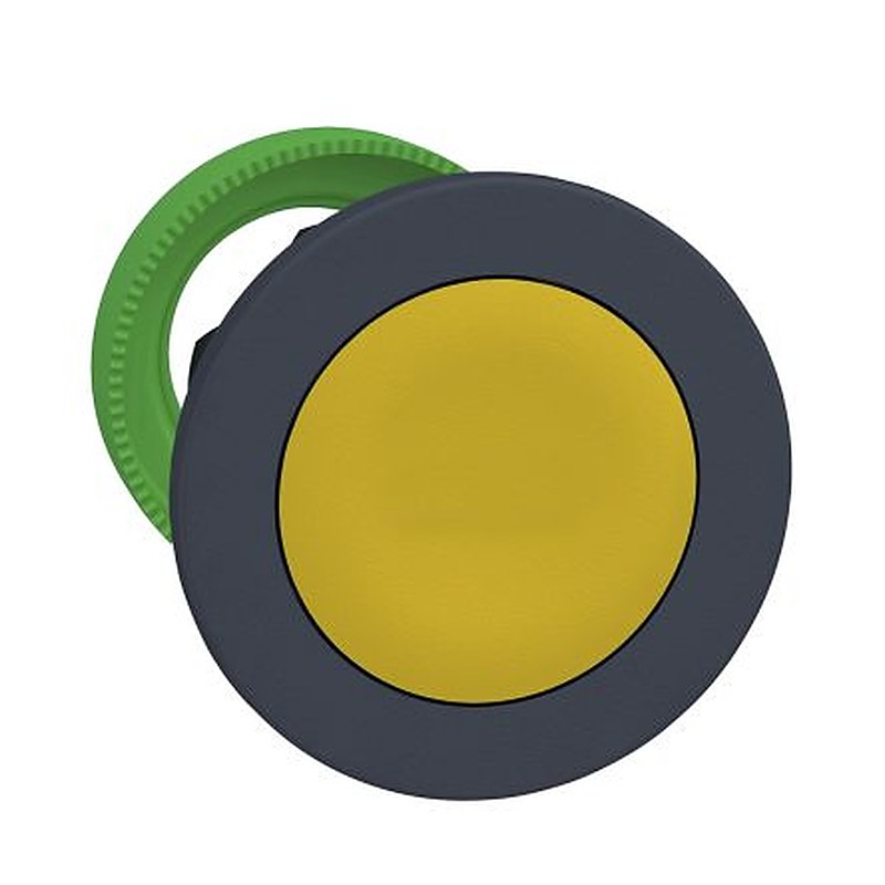 Schneider Electric Harmony XB5 Series Yellow Maintained Push Button Head, 30 mm Cutout, IP66, IP67, IP69K