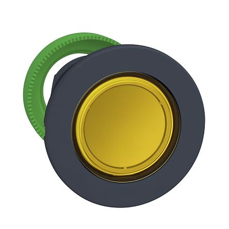 Schneider Electric Harmony XB5 Series Yellow Maintained Push Button Head, 30 mm Cutout, IP69K, IP67, IP66