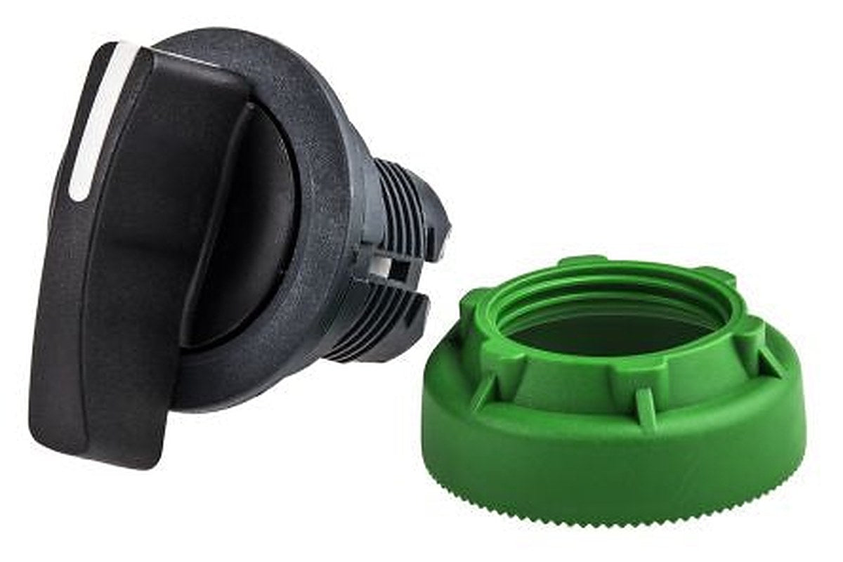 Schneider Electric Harmony XB5 Series 3 Position Selector Switch Head, 30 mm Cutout, Black Handle, IP66, IP69K, IP67