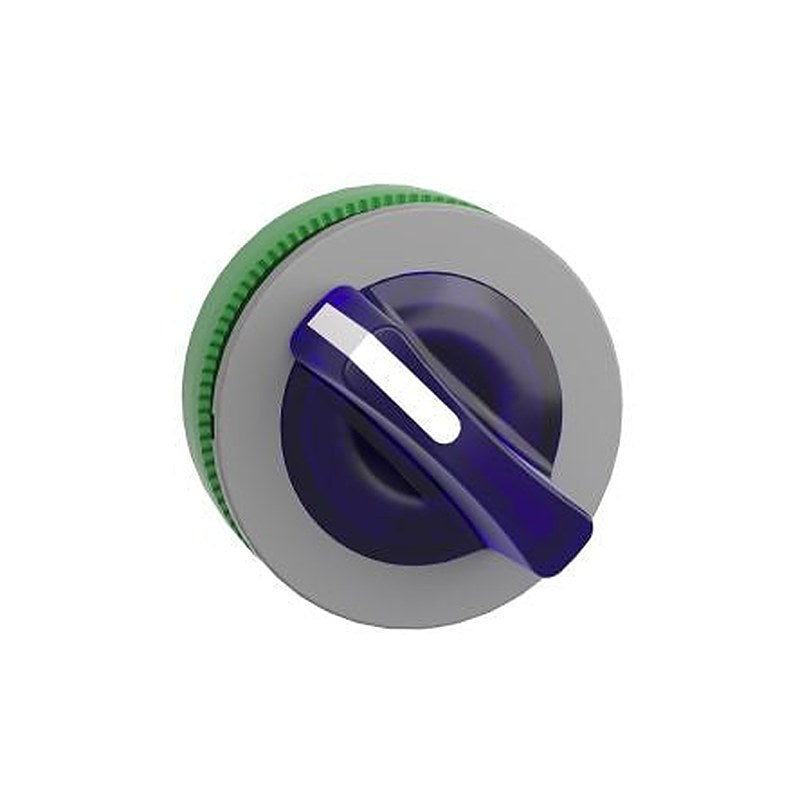 Schneider Electric Harmony Series 2 Position Illuminated Selector Switch Head, 30.5 mm Cutout, Blue Handle, IP66, IP67