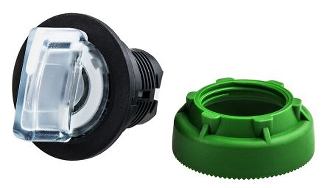 Schneider Electric Harmony XB5 Series 3 Position Illuminated Selector Switch Head, 30 mm Cutout, White Handle, IP69K,