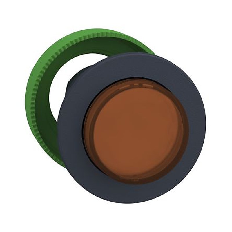 Schneider Electric Harmony XB5 Series Orange Momentary Push Button Head, 30 mm Cutout, IP66, IP67, IP69K