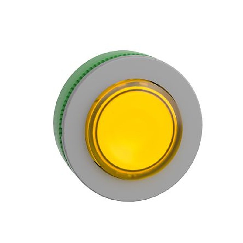 Schneider Electric Harmony Series Yellow Spring Return Push Button Head, 30.5 mm Cutout, IP67, IP66