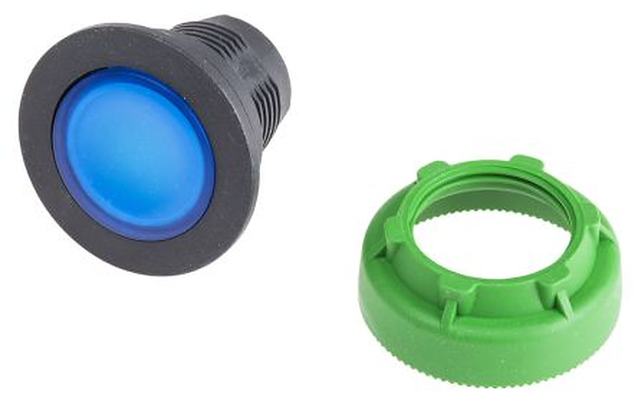 Schneider Electric Harmony XB5 Series Blue Momentary Push Button Head, 30 mm Cutout, IP66, IP67, IP69K