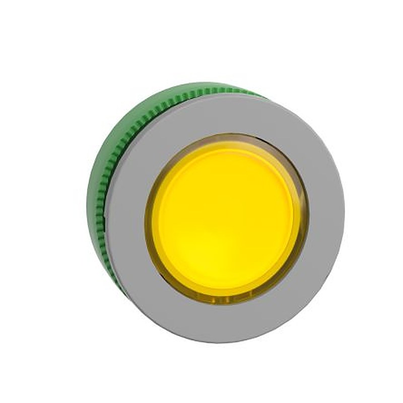 Schneider Electric Harmony Series Yellow Spring Return Push Button Head, 30.5 mm Cutout, IP66, IP67