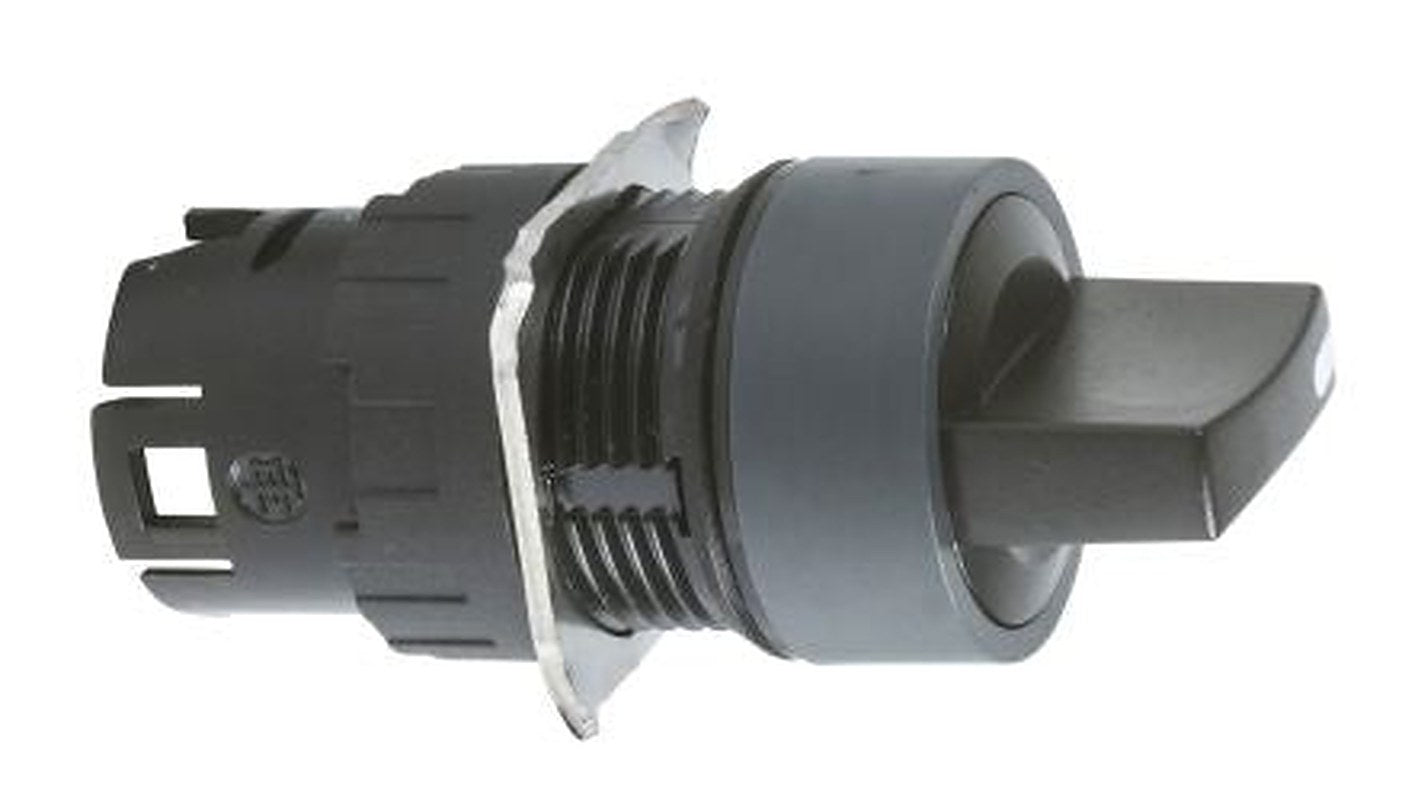 Schneider Electric Harmony XB6 Series 2 Position Selector Switch Head, 16 mm Cutout, Black Handle, IP65