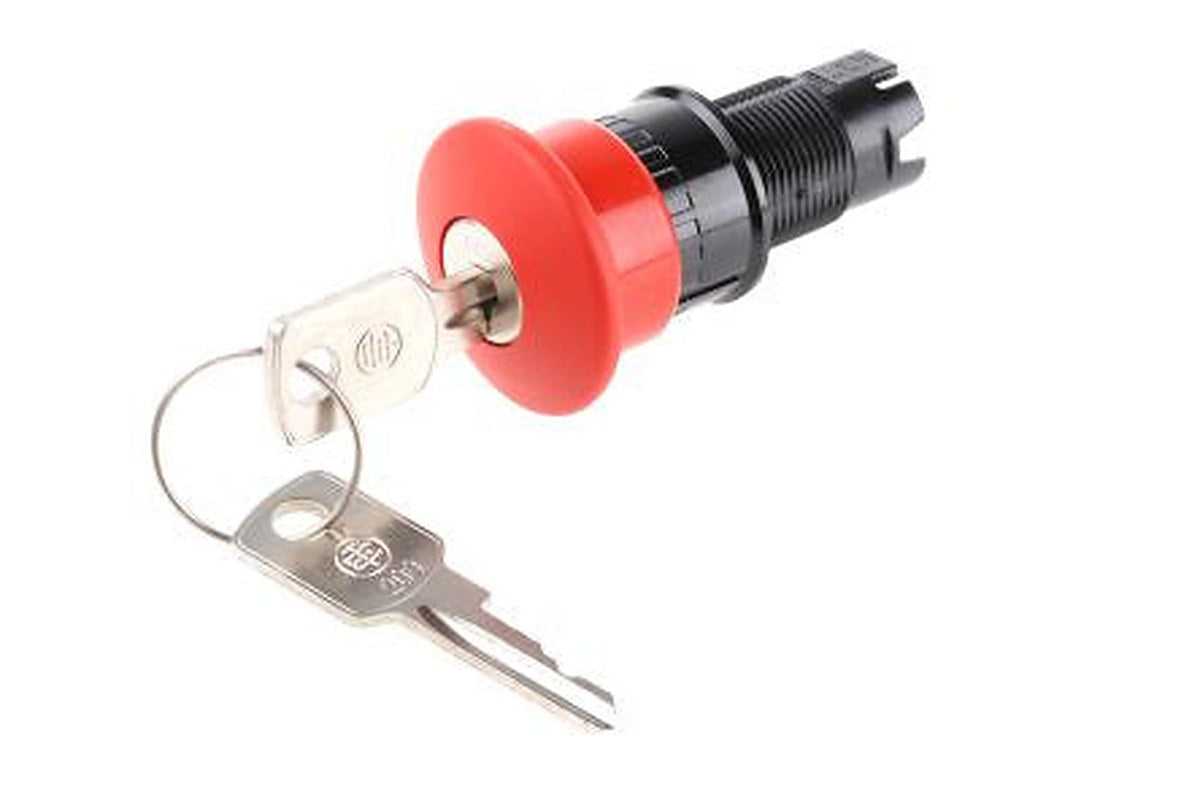 Schneider Electric Harmony Series Key Release Emergency Stop Push Button, Panel Mount, 16 mm Cutout, IP65