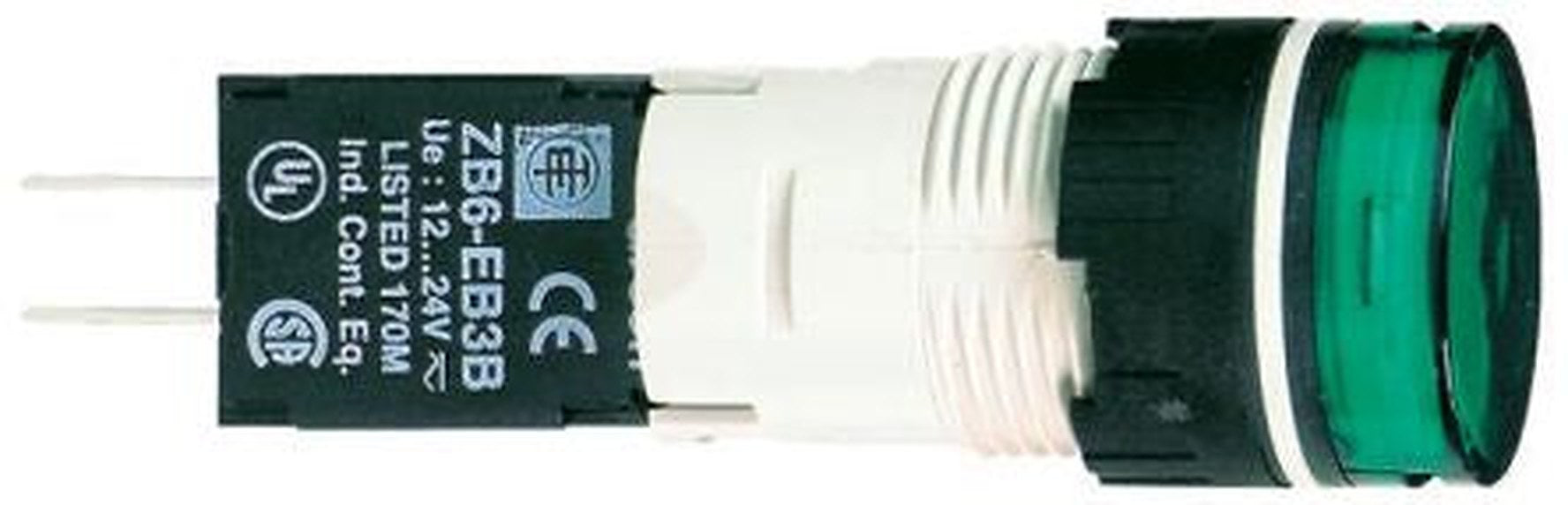 Schneider Electric, Harmony, Panel Mount Green Incandescent Lamp Pilot Light Head, 16 mm Cutout, IP65, Round, 240V