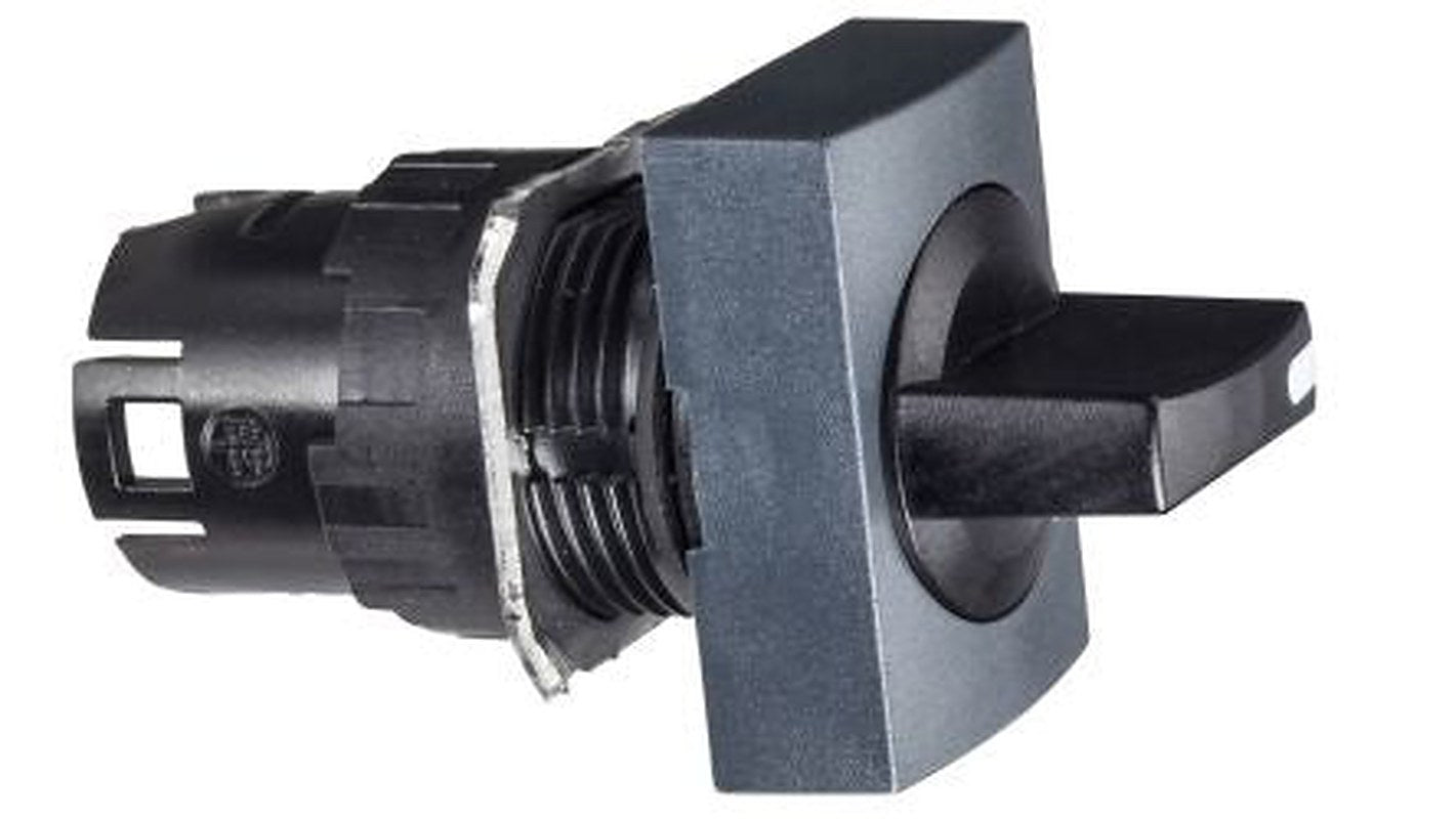 Schneider Electric Harmony XB6 Series 2 Position Selector Switch Head, 16 mm Cutout, Black Handle
