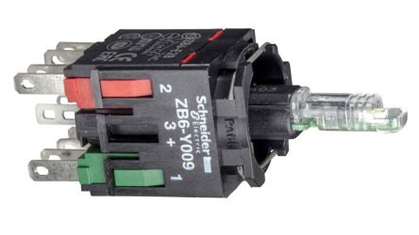 Schneider Electric Harmony XB6 Series Contact & Light Block, 12V, White Light, 1 NO
