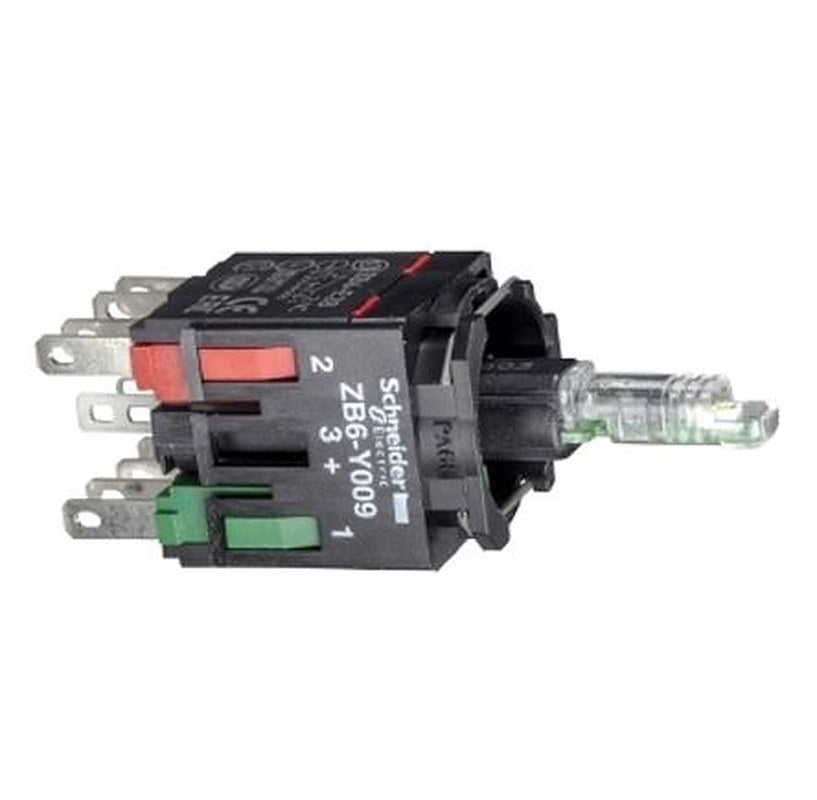 Schneider Electric Harmony Series Contact & Light Block, 12V, 24 V, Green Light, 1 NO/1 NC