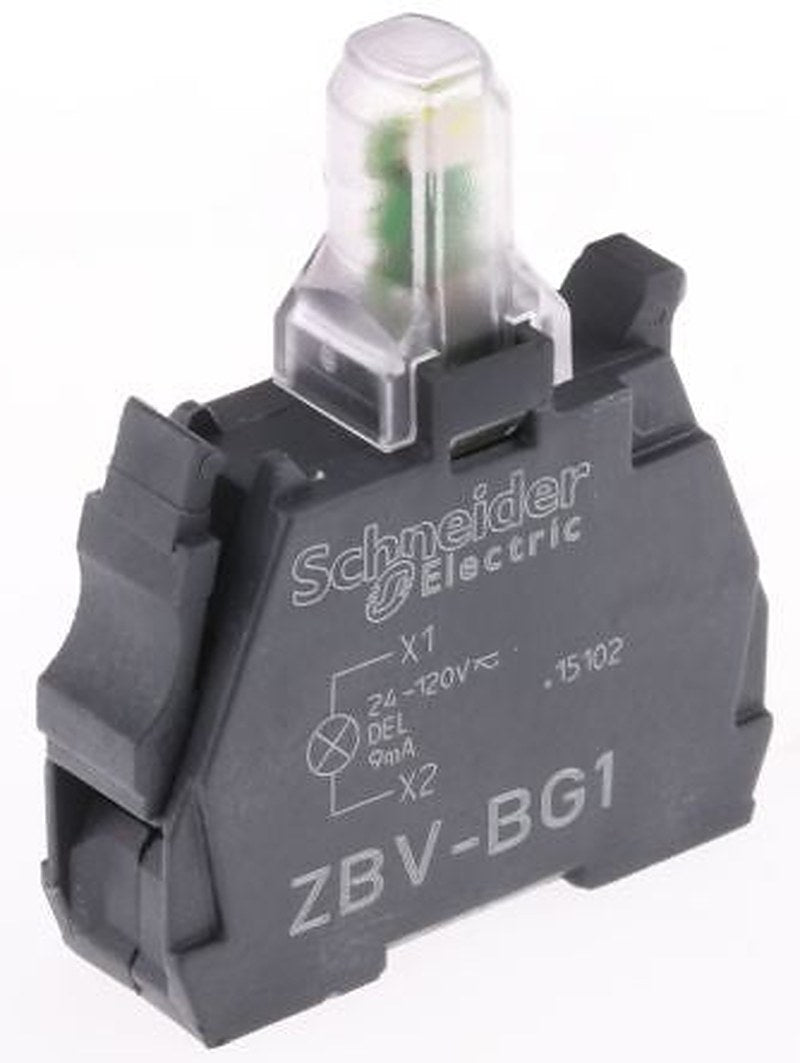 Schneider Electric Harmony Series Light Block, 120V, 24 V, White Light