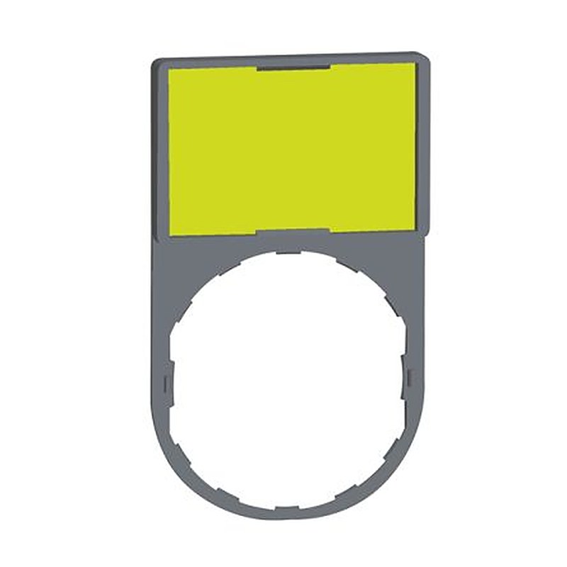 Schneider Electric Legend & Legend Holder Kit for Use with Push Buttons, Pre-printed "Unmarked on Yellow Background