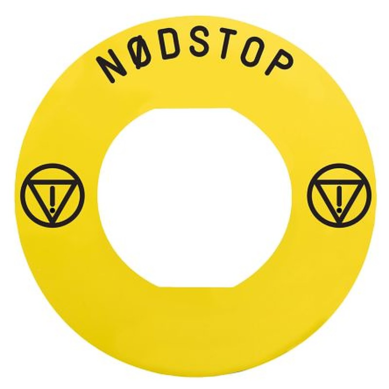 Schneider Electric Label for Use with Harmony XB4, Harmony XB5, Pre-printed "NODSTOP