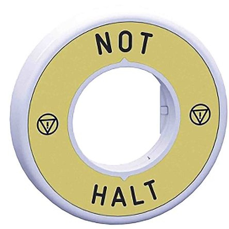 Schneider Electric Illuminated Marked Legend Ring for Use with Emergency Stop Mushroom Head Push-Button