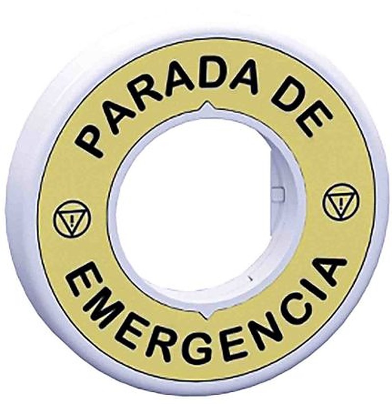 Schneider Electric Illuminated Marked Legend Ring for Use with Emergency Stop Mushroom Head Push Button