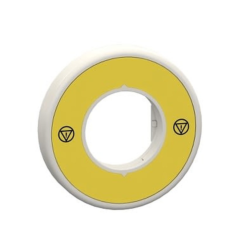 Schneider Electric Illuminated Unmarked Legend Ring for Use with Emergency Stop Mushroom Head Push-Button