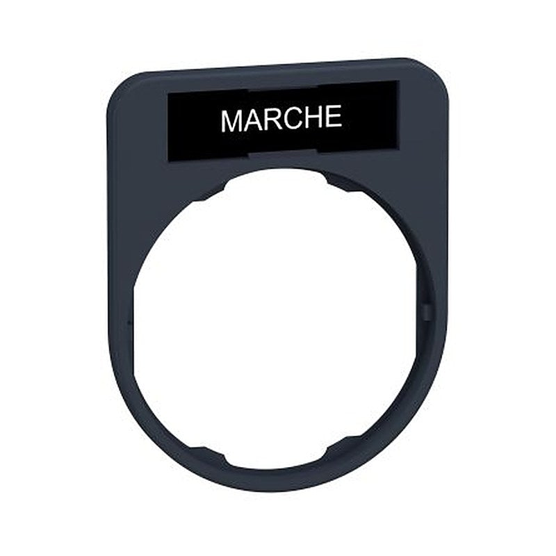 Schneider Electric Legend for Use with Harmony XB4, Harmony XB5, Pre-printed "White MARCHE 1 Black Side, 1 Red Side