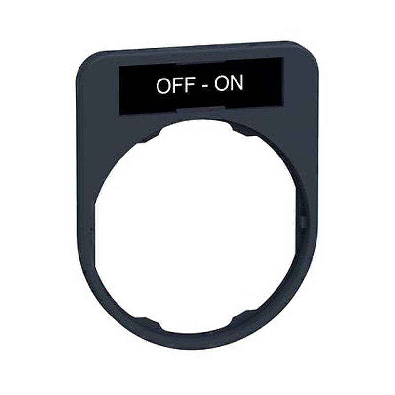 Schneider Electric Legend & Legend Holder Kit for Use with Push Buttons, Pre-printed "White OFF-ON on 1 Black Side, 1