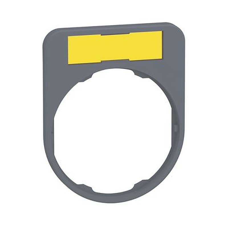 Schneider Electric Legend & Legend Holder Kit for Use with Push Buttons, Pre-printed "1 Yellow Side Background, Unmarked