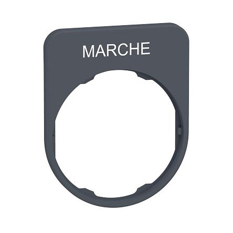 Schneider Electric Legend Plate for Use with Push Button, Pre-printed "Marche