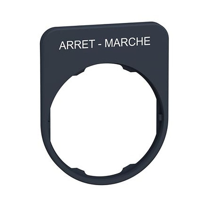 Schneider Electric Legend & Legend Holder Kit for Use with Push Buttons, Pre-printed "White ARRET-MARCHE