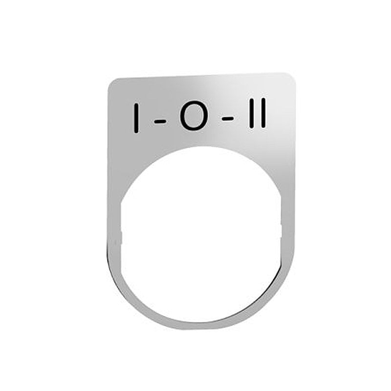 Schneider Electric Legend & Legend Holder Kit for Use with Push Buttons, Pre-printed "Black I-O-II