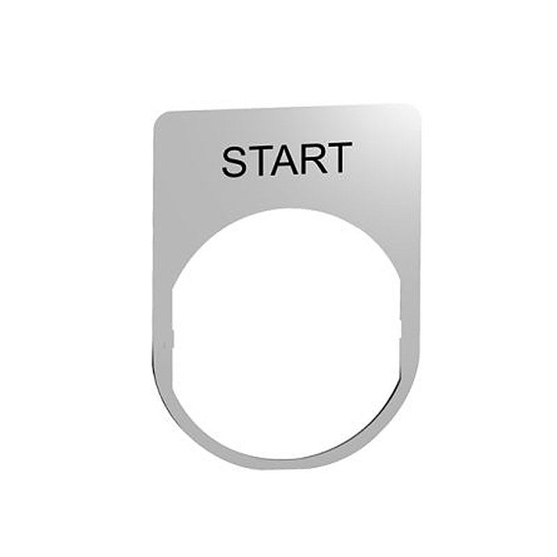 Schneider Electric Legend & Legend Holder Kit for Use with Push Buttons, Pre-printed "Black START