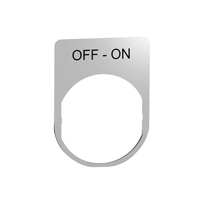 Schneider Electric Legend & Legend Holder Kit for Use with Push Buttons, Pre-printed "Black OFF-ON