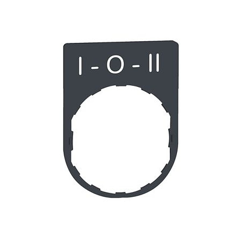 Schneider Electric Legend & Legend Holder Kit for Use with Push Buttons, Pre-printed "White I-O-II