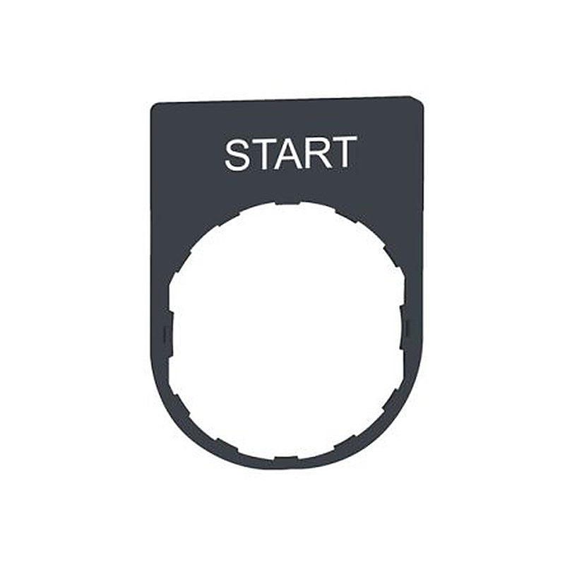 Schneider Electric Legend & Legend Holder Kit for Use with Push Buttons, Pre-printed "White START