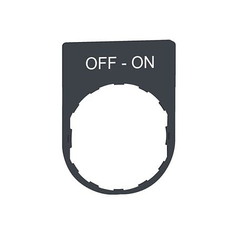 Schneider Electric Legend & Legend Holder Kit for Use with Push Buttons, Pre-printed "White OFF-ON