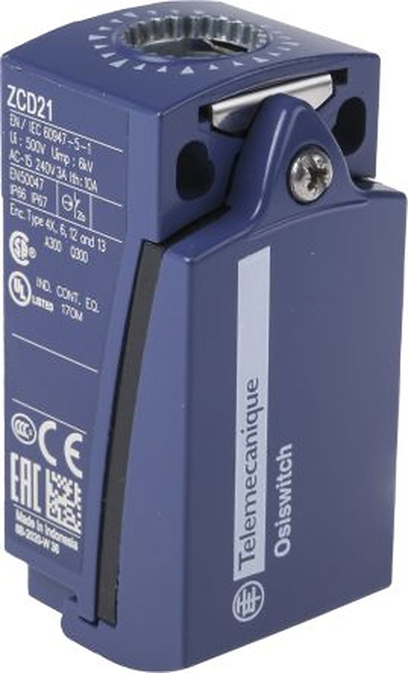 Telemecanique Sensors ZCD Series Limit Switch Body, 1 NO/1 NC, IP66, IP67, Zamak Housing, 240V ac, 1.5A