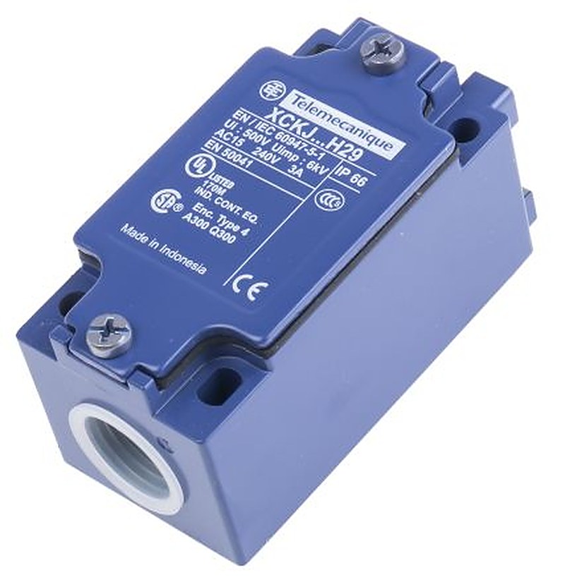 Telemecanique Sensors ZCKJ Series Roller Lever Limit Switch, SPDT, IP65, Metal Housing, 240V ac, 3A